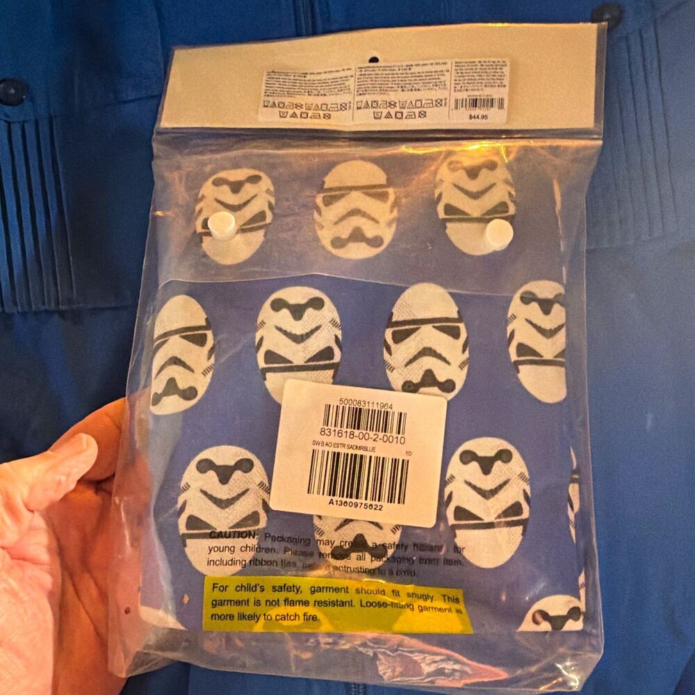 GAP Star Wars Stormtrooper Boys Pajama Set 2-Piece Size 10 Organic Cotton